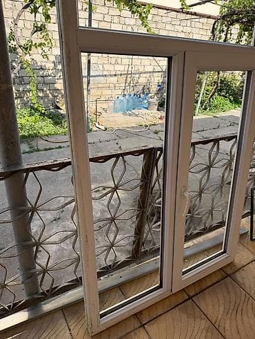pano: PVC pəncərə-balkon bloku - Material: ağ PVC profil - Konstruksiya: 3 — 3