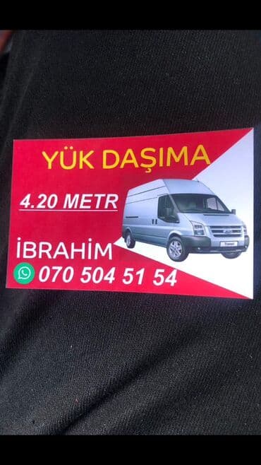Yükdaşıma xidməti - Uzunluğu 4.20 metr olan yük mikroavtobusu (yük