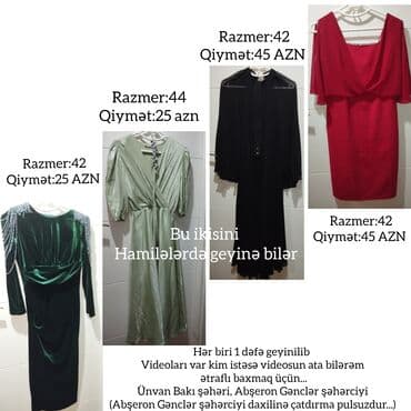 zerli don: Qadın paltarları – müxtəlif modellər və ölçülər - Yaşıl məxməri don — 1