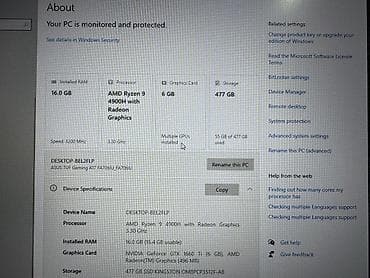 asus laptop: İşlənmiş ASUS TUF Gaming, 17.3 ", AMD Ryzen 9, 512 GB, Ünvandan götürmə — 6