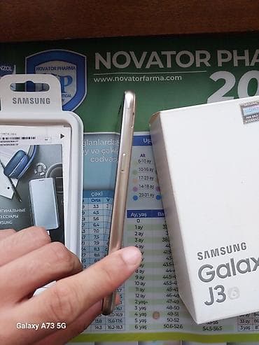 ayfon 1 telefon: Samsung Galaxy J3 2016, 8 GB, rəng - Qızılı, Sənədlərlə — 4