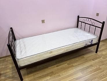 Çarpayılar: Metal çərçivəli tək nəfərlik çarpayı + döşək dəsti - Ölçü: təxmini — 4
