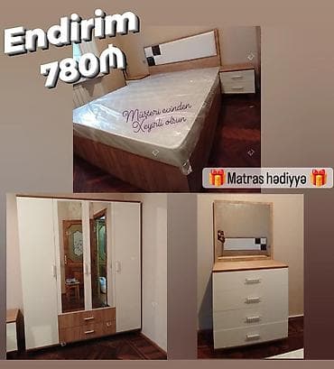 qapi sifarisi: Yataq otağı dəsti - Komplekt: ikinəfərlik çarpayı, 2 ədəd tumba, 4 — 1