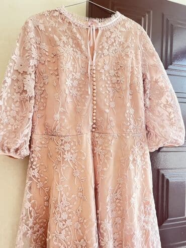 фатиновые юбки для девочек: Zərif pudra-çəhrayı rəngdə midi don - Parça: şəffaf tül üzərində incə — 1