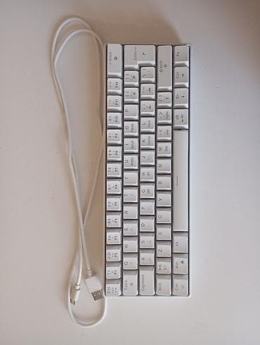 remax usb: Mexanik klaviatura 60-62% ağ rəngdə, yaxşı vəziyətdə, ancak ki bütün — 2