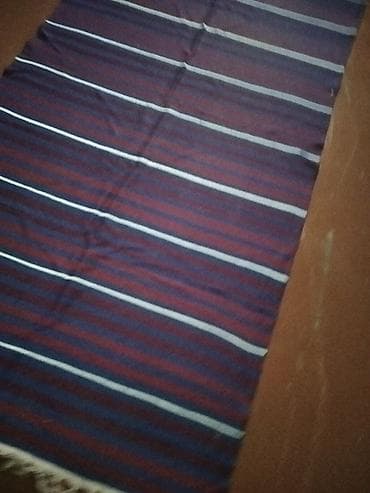 paxlava parca: Zolaqlı xalça/palada – klassik dizayn - Rənglər: tünd mavi və qırmızı — 4