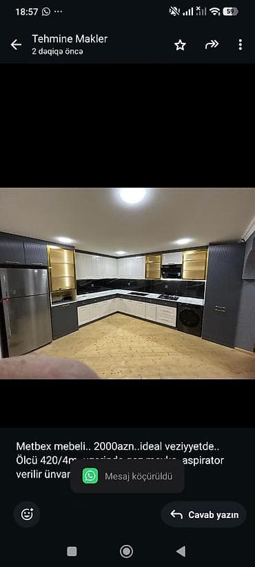 Metbex mebeli. 2000azn. ideal veziyyetde. Ölcü 420/4m. uzerinde qaz lalafo.az -da Metbex mebeli. 2000azn. ideal veziyyetde. Ölcü 420/4m. uzerinde qaz