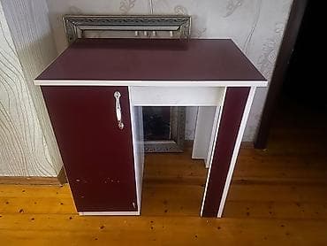 ev stolu: Düz masa, Polkalı, Siyirməsiz, MDF, Zəmanətsiz, Kredit yoxdur — 2