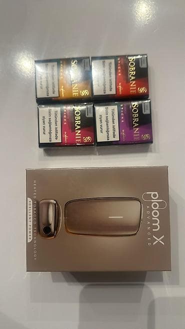 işlənmiş qəlyanlar: Ploom X Advanced elektron tütün qızdırma cihazı və Sobranie Sticks — 1