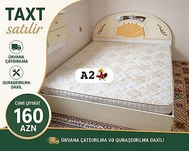 carpayi satilir: İkinəfərlik çarpayı, Bazalı, Matras ilə, Siyirməsiz — 1