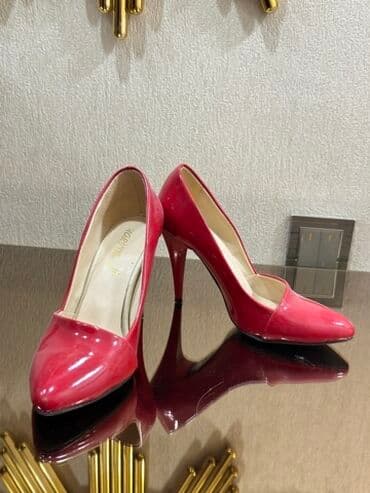 derihan ayakkabı: Tuflilər, Ölçü: 37, rəng - Qırmızı, İşlənmiş — 1