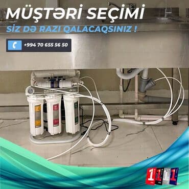 buz aparat: Restoran və kafelər üçün 3, 4, 5, 6 membranlı su təmizləmə sistemləri — 3