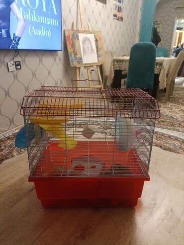 домики для хомяков: Xamyaka/kiçik gəmiricilər üçün qəfəs - Ölçü: orta həcmli, daşınması — 1