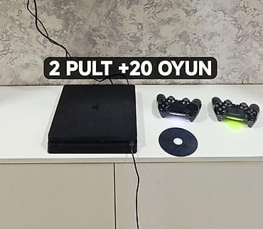 PS4slim 500gb 2 pult +20 oyun, zavod plombu üzərində, ideal vəziyətdə lalafo.az -da PS4slim 500gb 2 pult +20 oyun, zavod plombu üzərində, ideal vəziyətdə
