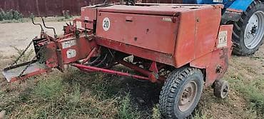 belarus traktor: Mavi traktor + pres yığan qoşqu - Güclü təkərli traktor, kabinli, ön — 6