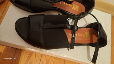 женские босоножки на широкую ногу: Размер: 37, цвет - Черный, Новый — 1