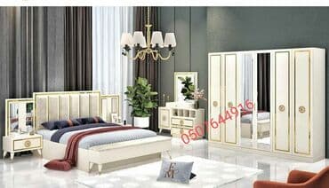 установка мебели: Двуспальная кровать, Шкаф, Трюмо, 2 тумбы, Азербайджан, Новый — 7