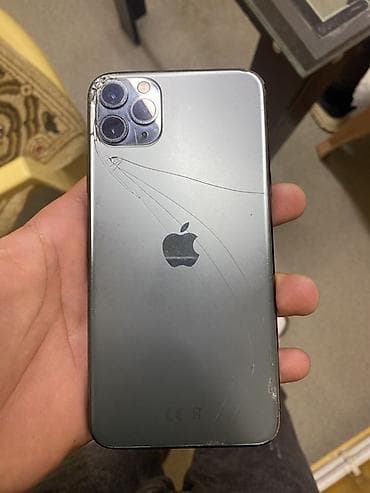 iphone 15 pro ucuz: IPhone 11 Pro Max, Space Gray, Qırıq — 1