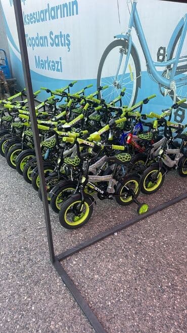 qızlar üçün hədiyyələr: Yeni İki təkərli Uşaq velosipedi 12", sürətlərin sayı: 1, Ünvandan götürmə — 18