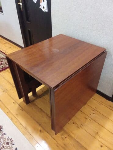 mətbəx çanağı: Mətbəx masası, İşlənmiş, Qatlanan, Taxta, Dördbucaq masa — 3