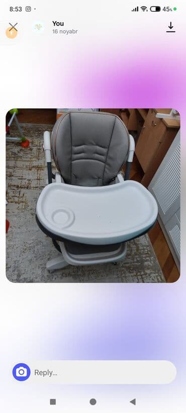 Manejlər: Uşaq yemək stulu - Yumşaq, rahat süngərlənmiş oturacaq və kürək — 3