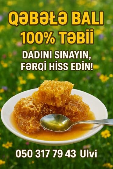 Sifarişlə hazır yeməklər: 🍯 Təbii Bal – 100% Saf və Qarışıqsız 🍯 Dağ və meşə ərazilərindən — 1