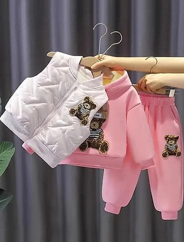 Комплекты одежды: Uşaq geyim dəsti – 3 parçalı - Tərkib: kapüşonlu svitşot, şalvar və — 3