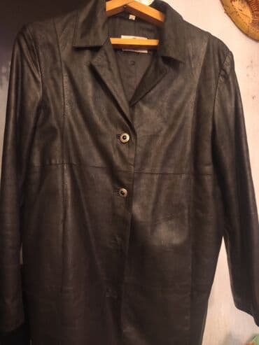 Toy paltarları və aksesuarları: Qadınlar üçün uzun dəri plaş - Rəng: qara - Material: həqiqi dəri — 1