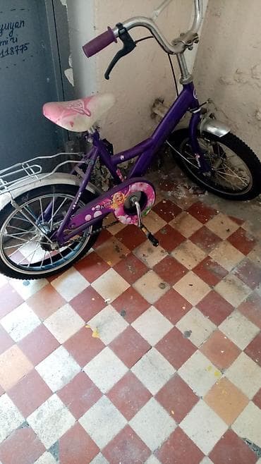 velolar: Uşaq velosipedi – bənövşəyi rəngdə, qızlar üçün dizayn — 2