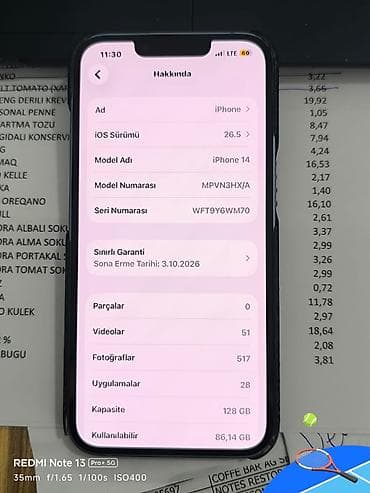 IPhone 14, 128 GB, Blue Titanium