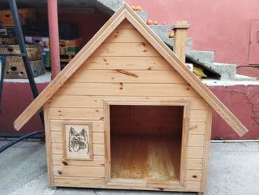 Opel: Taxta it evi - Material: təbii ağacdan yığılma, iç və çöl səthləri — 8