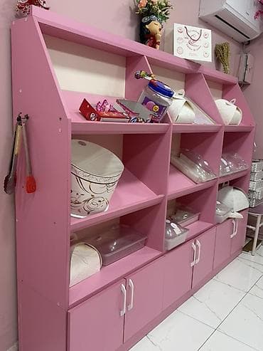 Mağaza üçün vitrin və avadanlıq dəsti - Rəng: açıq çəhrayı (bütün