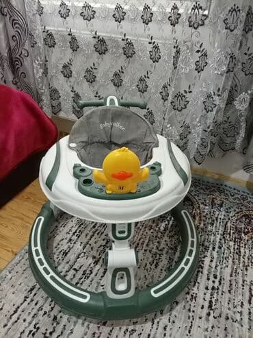 evde islemek: Uşaq gəzdirəni (Babywalker) - Rəng: ağ-yaşıl, boz oturacaq - Dəyirmi — 2