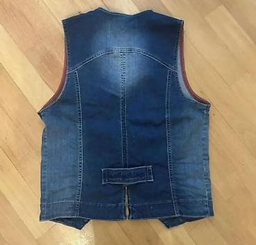 Верхняя одежда: Cins jilet - Material: Orijinal denim/cins parça, qalın və davamlı — 2