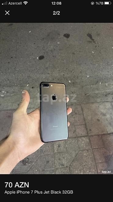 aplee: IPhone 7 Plus, 32 GB, Jet Black, Sənədlərlə — 1