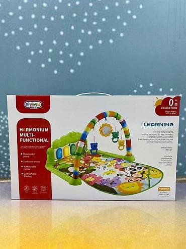 oyuncaq qız üçün: 👶🎹 Piano Fitness Rack – Musiqili və İnteraktiv Körpə Oyun Xalçası — 4