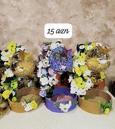 Fiqurlar: Dekorativ Novruz/Səhnəlik səbətlər və kompozisiyalar - Əl işi bəzəkli — 1