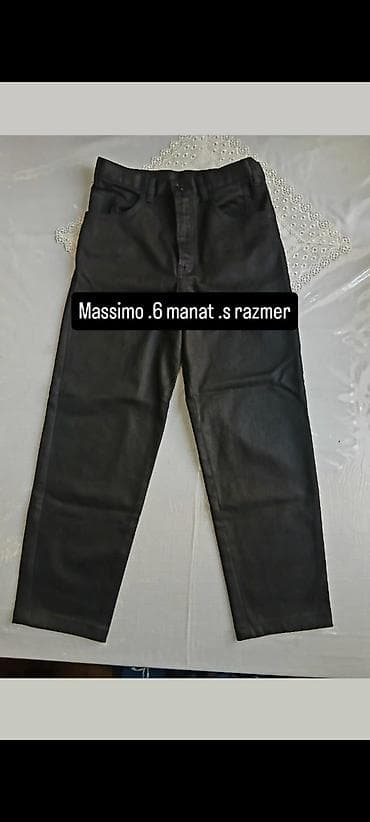 balaca xonca: Şalvar, Massimo Dutti, S, rəng - Qara — 1