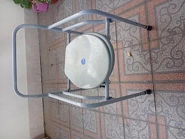 Xəstələr üçün unitazlar: Tualet üçün portativ komod stul - Material: möhkəm metal karkas — 2