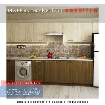 dekor qrup: Sifarişlə mətbəx dəsti, MDF, Kredit var, Pulsuz çatdırılma — 27
