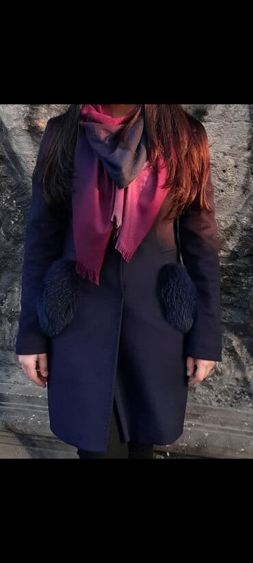 дубленка женская новая: Qadın palto - Rəng: tünd göy balaca olcu. 1-2 defe geyinilib — 1