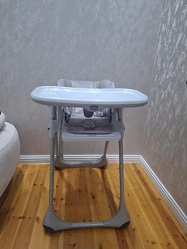 Chicco uşaq yemək stulu - Rəng: boz/gümüşü tonlarda - Geniş, çıxarıla — 1