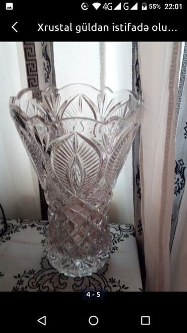 подарок женщине на 60 лет: Xrustal guldan istifade olunmayib 20 il bundan oncenindi 30 sm — 2