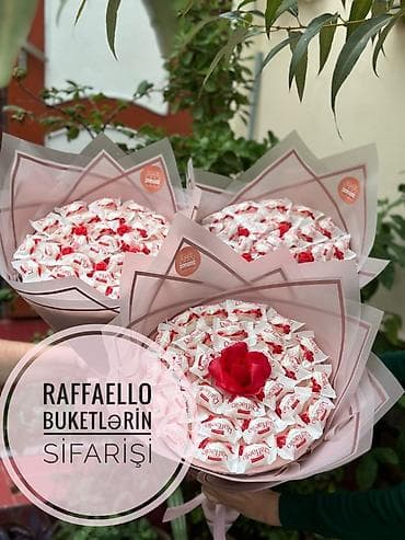 Raffaello buketləri – fərqli və zərif hədiyyə seçimi. Məhsul təsviri