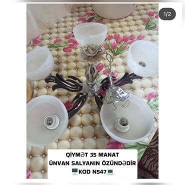 Çılçıraq, 5 lampa, Metal