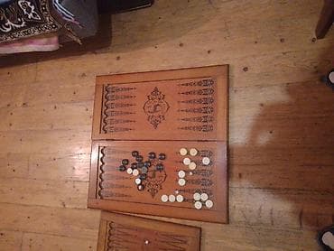 psg forma: Taxta şahmat-nərd dəsti - Material: tam ağac (fanerli), dekorativ — 4