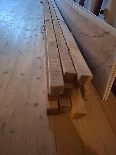 Лес кругляк: Taxta brusların dəsti - Material: təbii ağacdan kəsilmiş kvadrat/ — 2