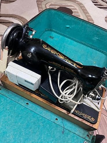 tikiw mawni: Elektrikli tikiş maşını – portativ qutuda - Klassik tipdə, metal — 2