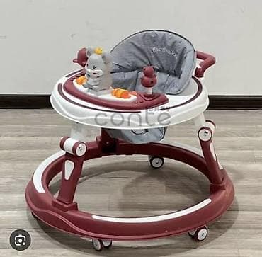 tibbi araba: Uşaq gəzdirəcəyi / baby walker - Rəng: qırmızı-ağ konstruksiya, boz — 1