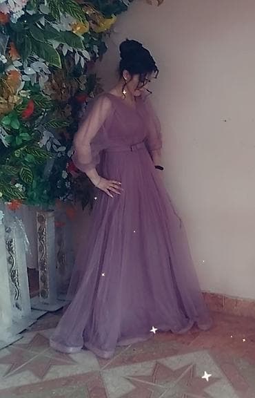 Qadın ziyafət və məclis geyimləri kolleksiyası - Uzun tüllü don –